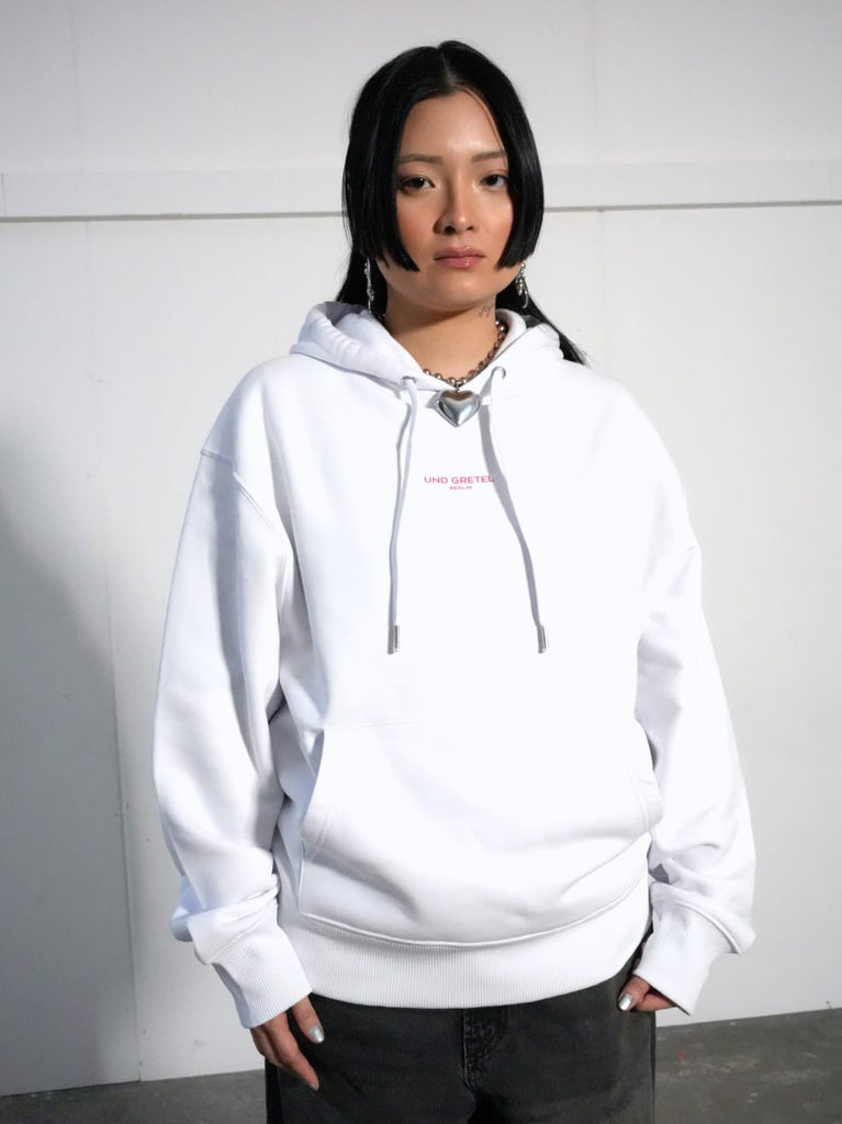 Limitierter Kapuzenpullover UND GRETEL Hoodie – White