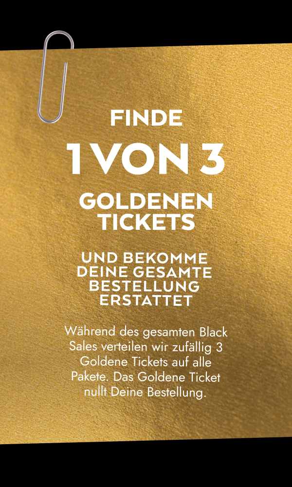 UND GRETEL Black Sale Goldenes Ticket