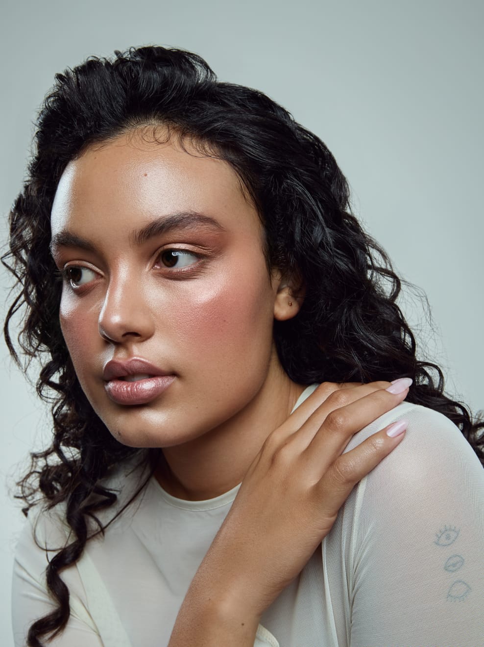 Model geschminkt mit Facepalette The Muse